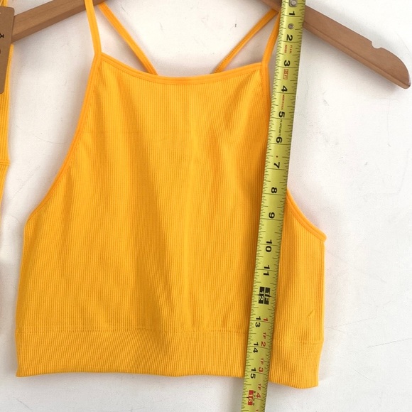 (AA4) Odiva Mustard Yellow Ribbed 2piece Tank top and Biker Short set,Sz XL, NWT - Picture 7 of 15